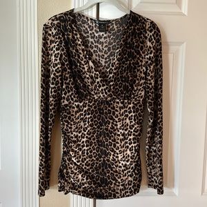 Women’s size M leopard long sleeve INC top/shirt